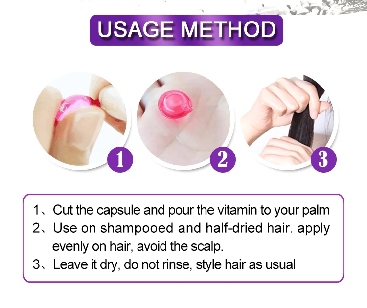 Sevich 3PCS/SET Keratin Complex Oil Hair Vitamin Capsule Set Moroccan Hair Care Oil Smooth Repair Damaged Hair Treatment Serum