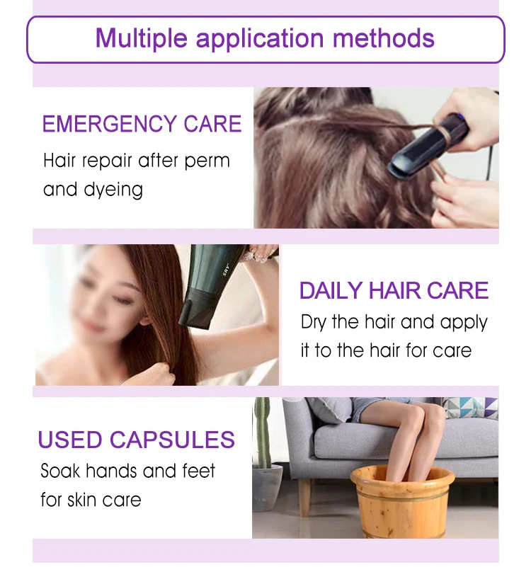 Sevich 3PCS/SET Keratin Complex Oil Hair Vitamin Capsule Set Moroccan Hair Care Oil Smooth Repair Damaged Hair Treatment Serum