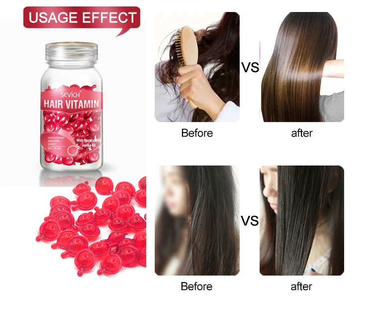Sevich 3PCS/SET Keratin Complex Oil Hair Vitamin Capsule Set Moroccan Hair Care Oil Smooth Repair Damaged Hair Treatment Serum