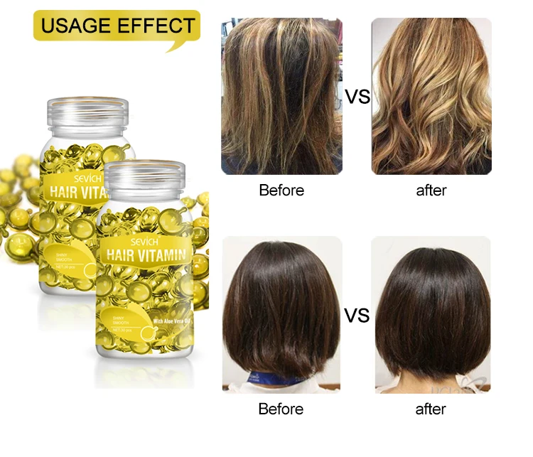 Sevich 3PCS/SET Keratin Complex Oil Hair Vitamin Capsule Set Moroccan Hair Care Oil Smooth Repair Damaged Hair Treatment Serum