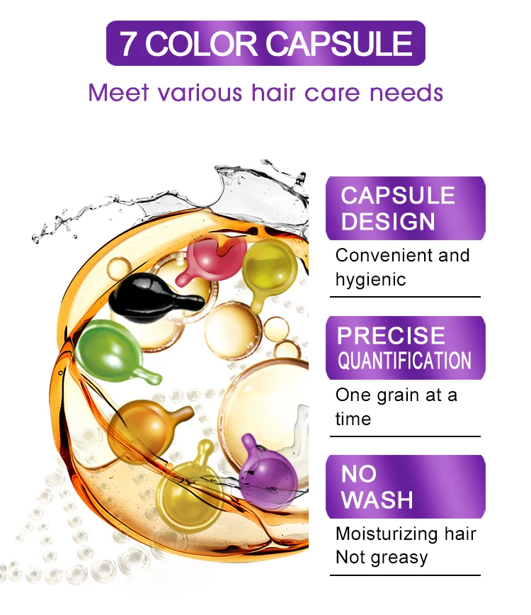 Sevich 3PCS/SET Keratin Complex Oil Hair Vitamin Capsule Set Moroccan Hair Care Oil Smooth Repair Damaged Hair Treatment Serum