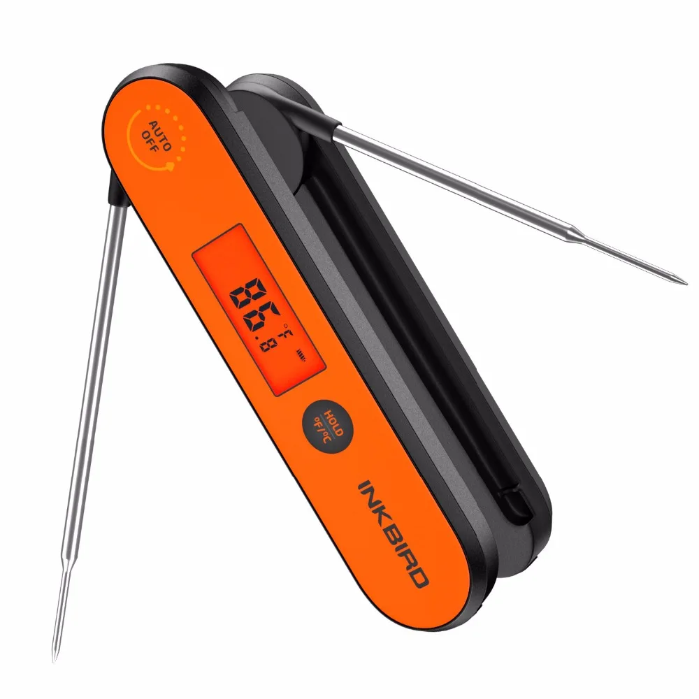 Combo Sales! Digital BBQ Thermometer IHT-1P Kitchen Utensil Tools Waterproof Rechargeable Thermometer with Backlight&Calibration
