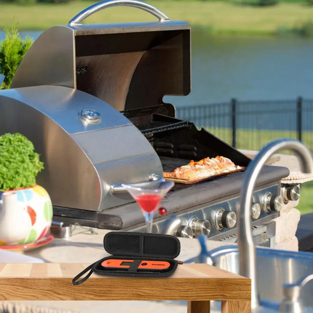 Combo Sales! Digital BBQ Thermometer IHT-1P Kitchen Utensil Tools Waterproof Rechargeable Thermometer with Backlight&Calibration