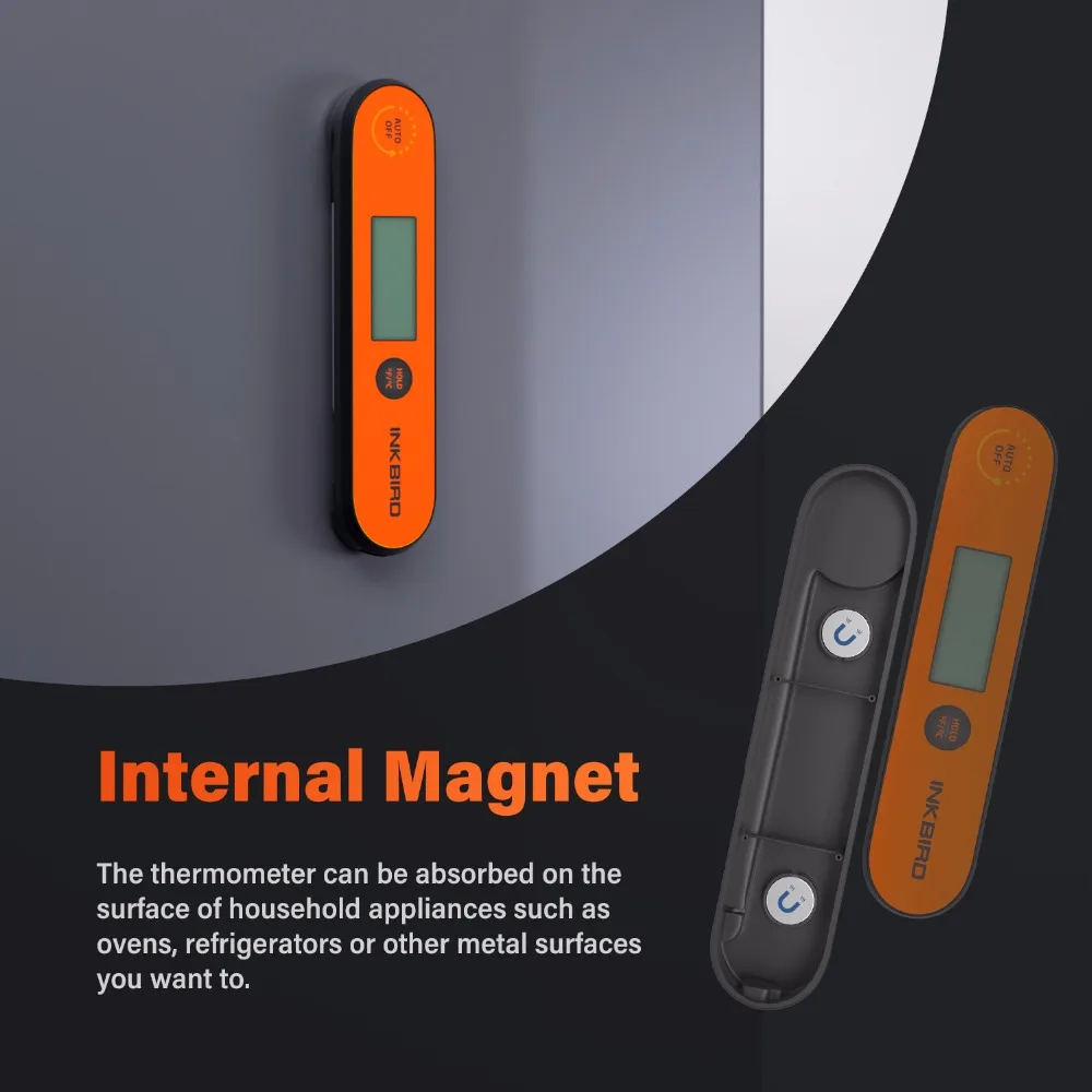 Combo Sales! Digital BBQ Thermometer IHT-1P Kitchen Utensil Tools Waterproof Rechargeable Thermometer with Backlight&Calibration