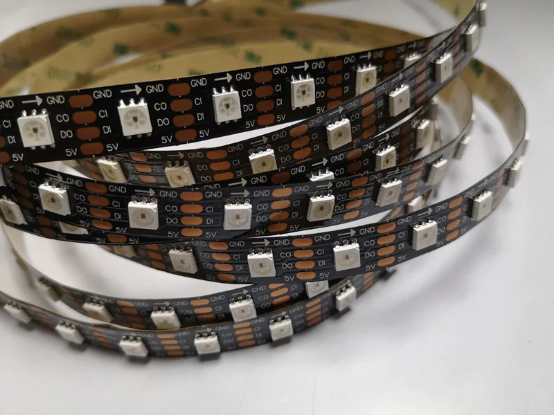 APA102 Strip, 1m/3m/5m 30/60/72/96/144 LEDs/Pixels/m Smart LED Pixel Strip, DATA and CLOCK Separately DC5V IP30/IP65/IP67