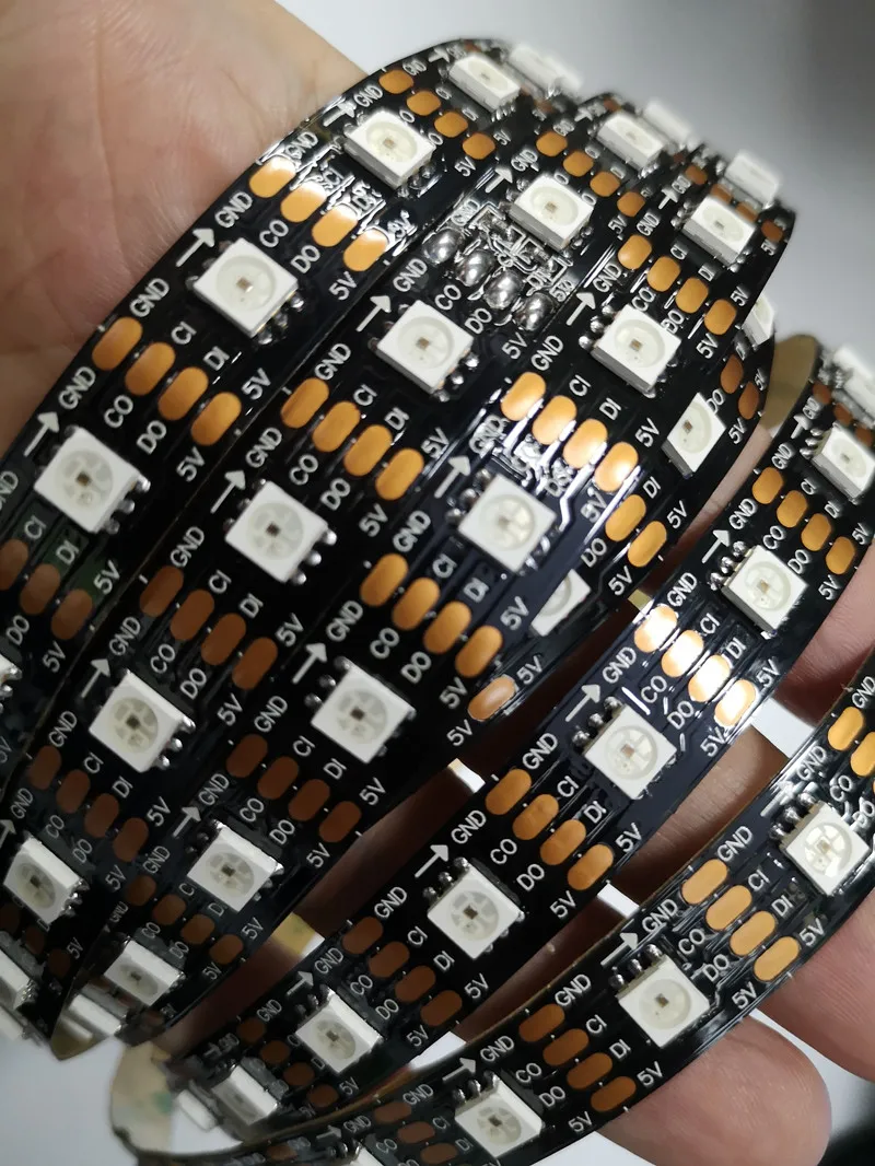 APA102 Strip, 1m/3m/5m 30/60/72/96/144 LEDs/Pixels/m Smart LED Pixel Strip, DATA and CLOCK Separately DC5V IP30/IP65/IP67