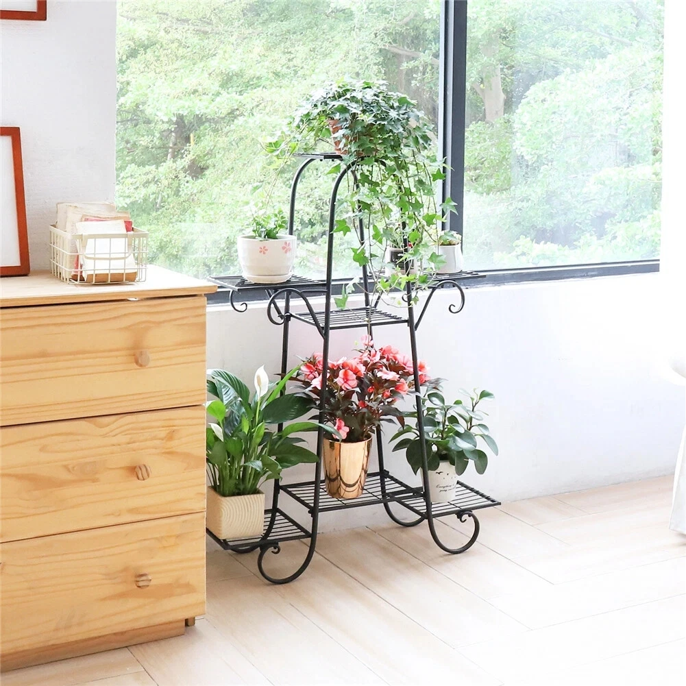 Large 7 Tier Plant Stands Indoor Metal Plant Shelf Stand Outdoor Multilayer Potted Planters Display Rack Patio Garden