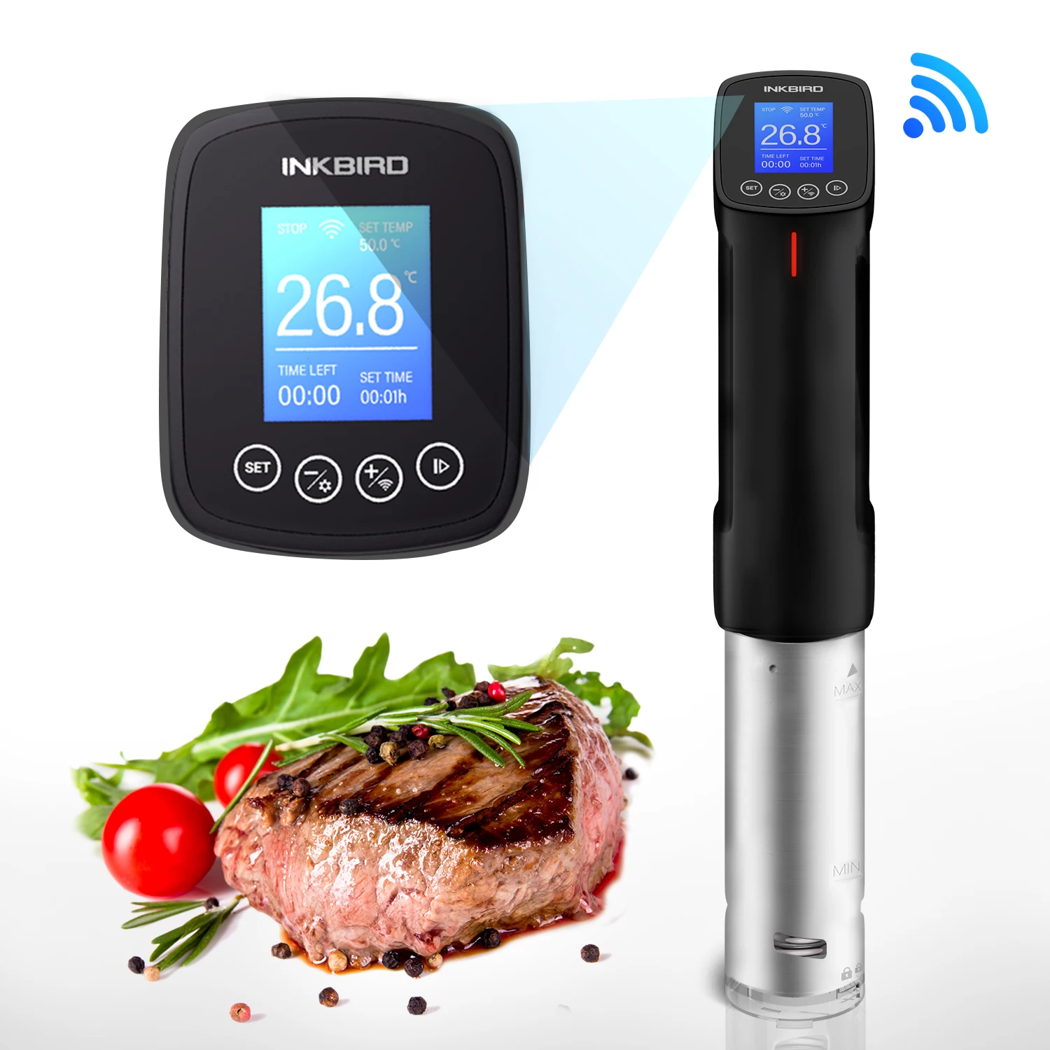 INKBIRD EU Plug Vacuum Sous Vide Cooker Immersion Circulator Accurate Cooking WI-FI Control 1000W Heater Accurate Temperature