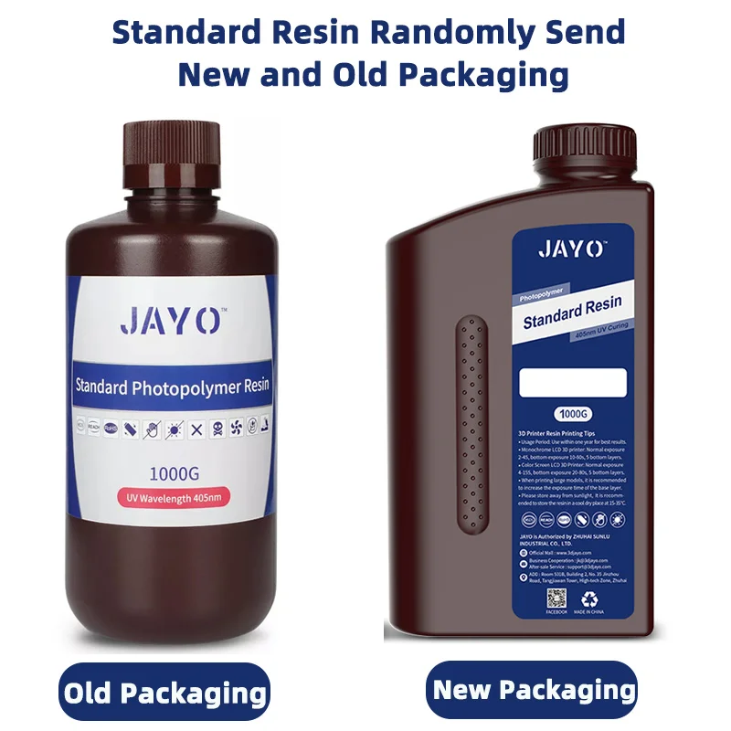 JAYO 3D Resin Water Washab/ABS-Like/Plant Based/Standard 10KG UV Photopolymer Resin Liquid 405nm For LCD 3D Printer Materials