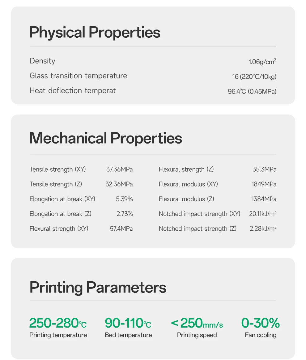 ESUN ASA Filament 1.75mm 3D Printer Filament ASA+ 1KG Spool DIY Flowerpot 3D Printing Material ASA+ 3D Filament For 3D Printers