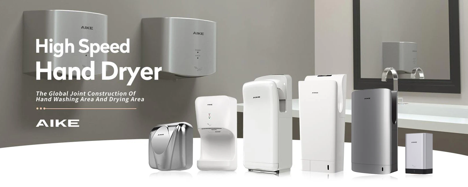 AIKE Automatic Liquid Soap Dispenser 750ML Stainless Steel Bathroom Hand Sanitizer Dispenser Wall-mounted Sensor Dispenser