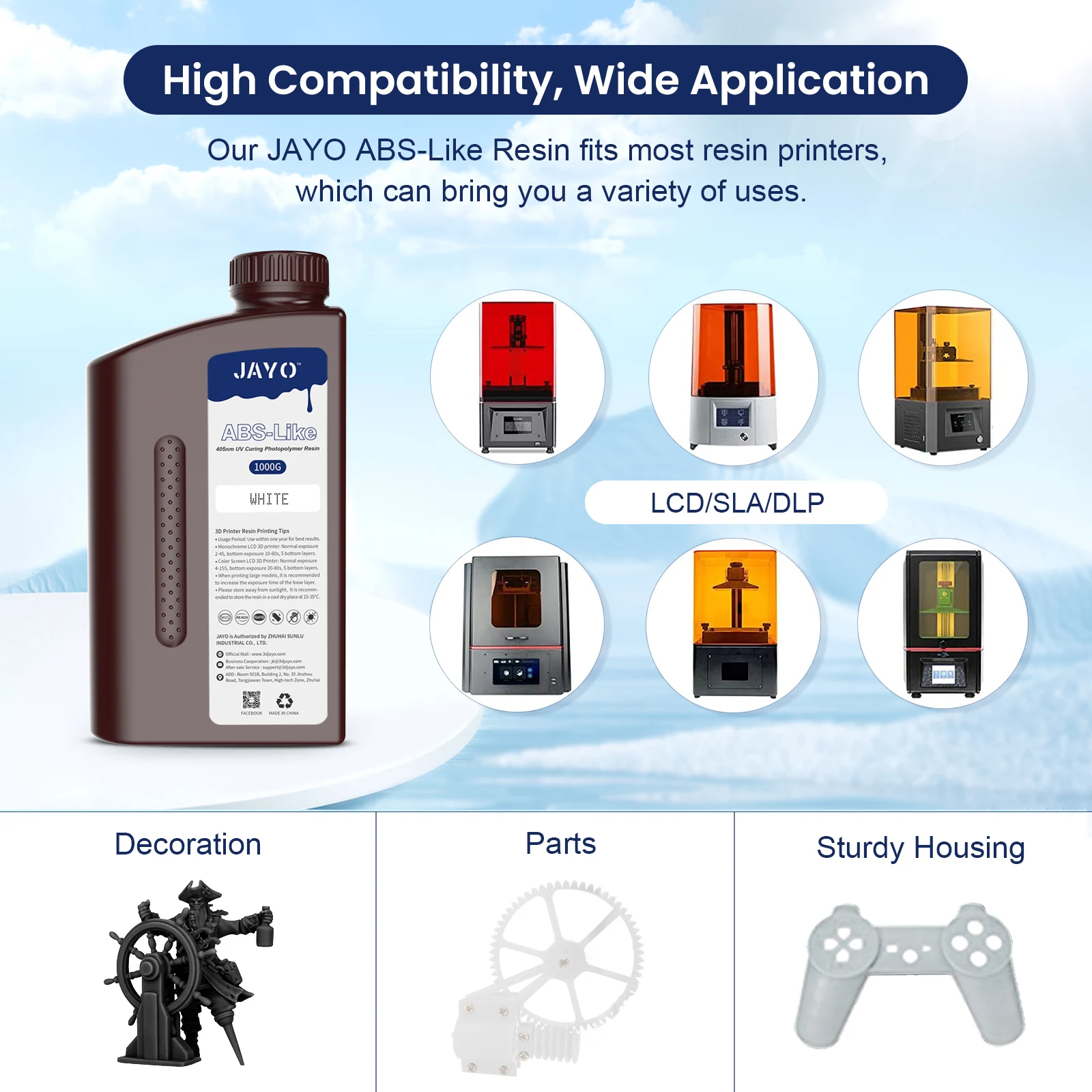 JAYO 5kg Liquid Photopolymer Resin high precision UV Resin apply Photon/Photon S/Photon Mono For LCD 3D Printer Printing Materia