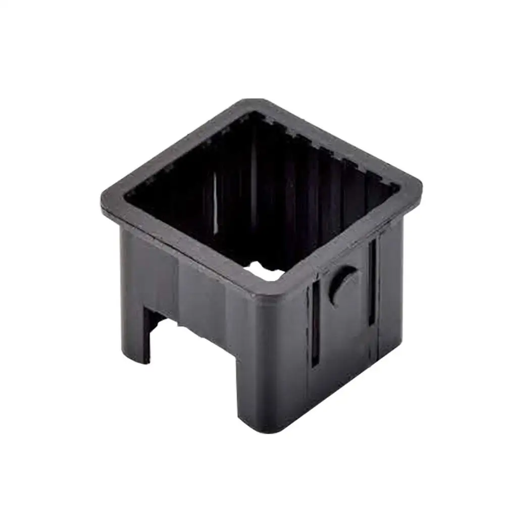 Square Black PP/PE Inner Hollow Variable Diameter Tubing Plug Sliding Isolation Sleeve End Has for Fitness Equipment Accessories