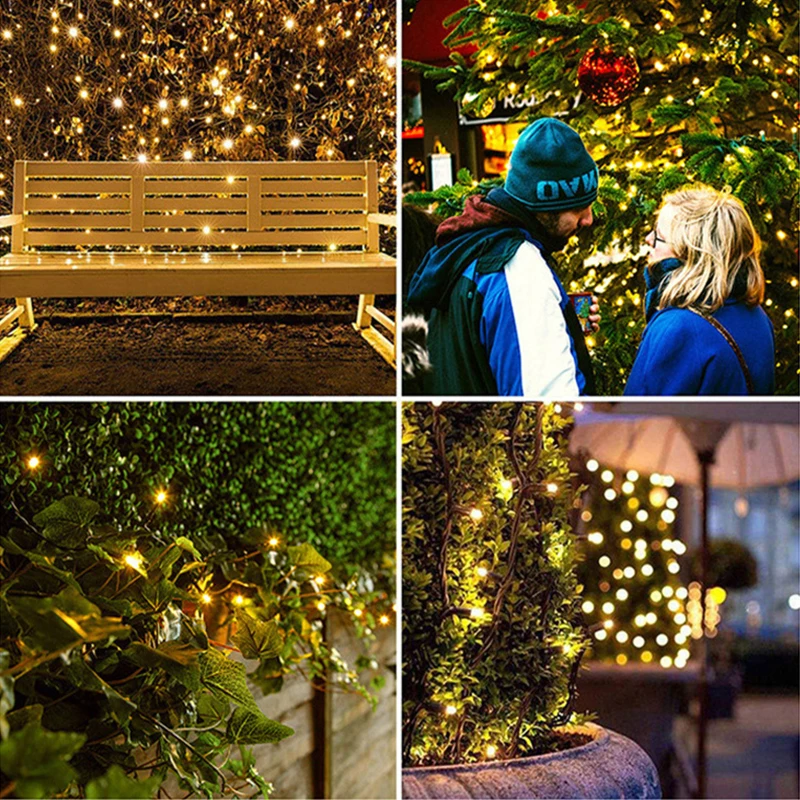Wedding LED String Light IP44 Waterproof Outdoor Party Fairy Garland Light 8 Modes Holiday Decoration For Wedding Easter Decor