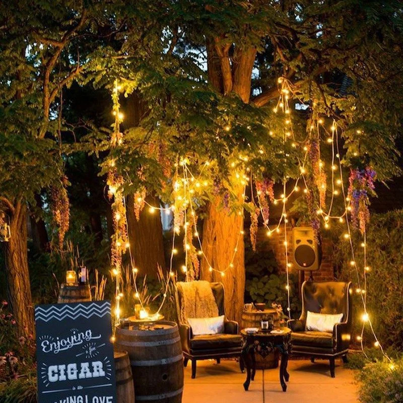 Wedding LED String Light IP44 Waterproof Outdoor Party Fairy Garland Light 8 Modes Holiday Decoration For Wedding Easter Decor