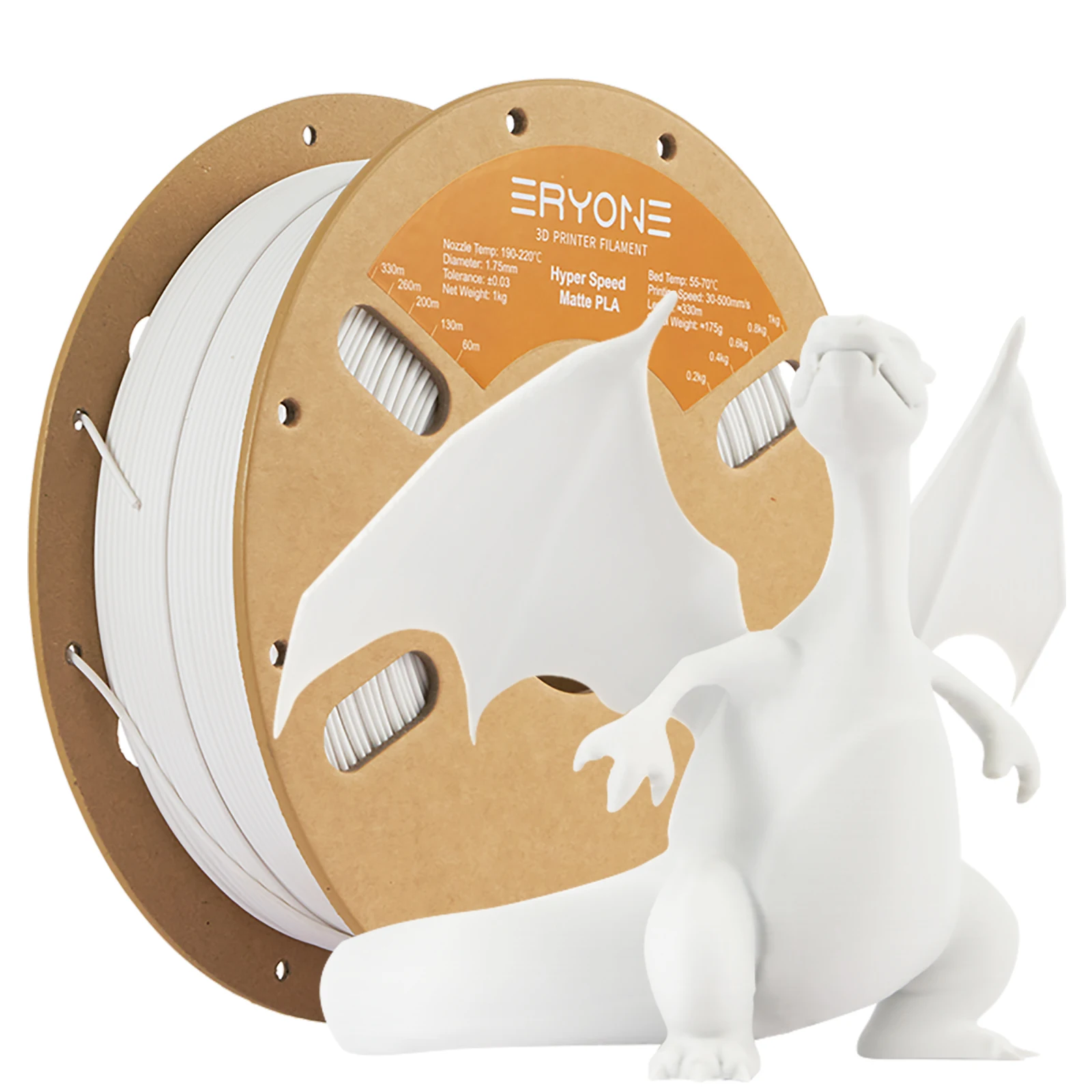 ERYONE 1KG/3KG/5KG/10KG Promotion Hyper Speed Matte PLA Filament Perfect Spool 1.75mm ±0.03mm Filament for FDM 3D Printing