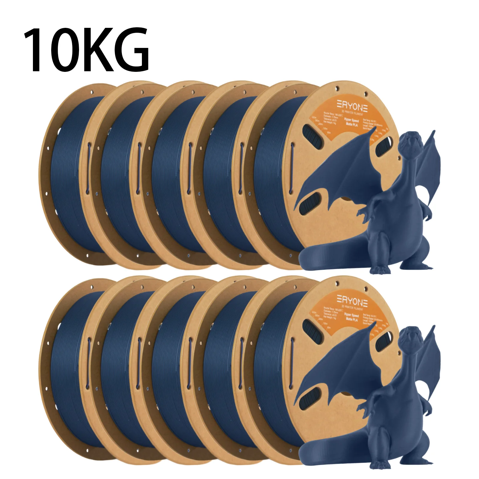 ERYONE 1KG/3KG/5KG/10KG Promotion Hyper Speed Matte PLA Filament Perfect Spool 1.75mm ±0.03mm Filament for FDM 3D Printing