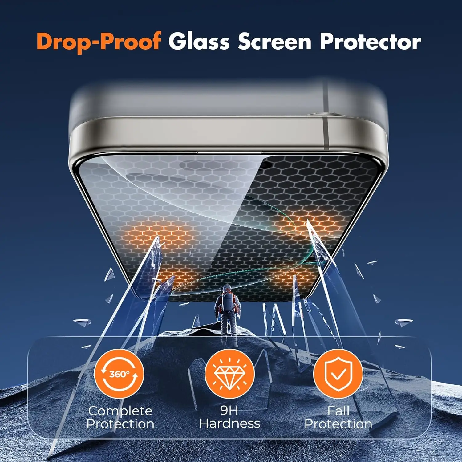 1-3Pcs Tempered Glass For iPhone 16 15 17 Pro Max 14 Plus 12 13 Mini Screen Protector on iPhone XS 11 Pro Protective Cover Glass