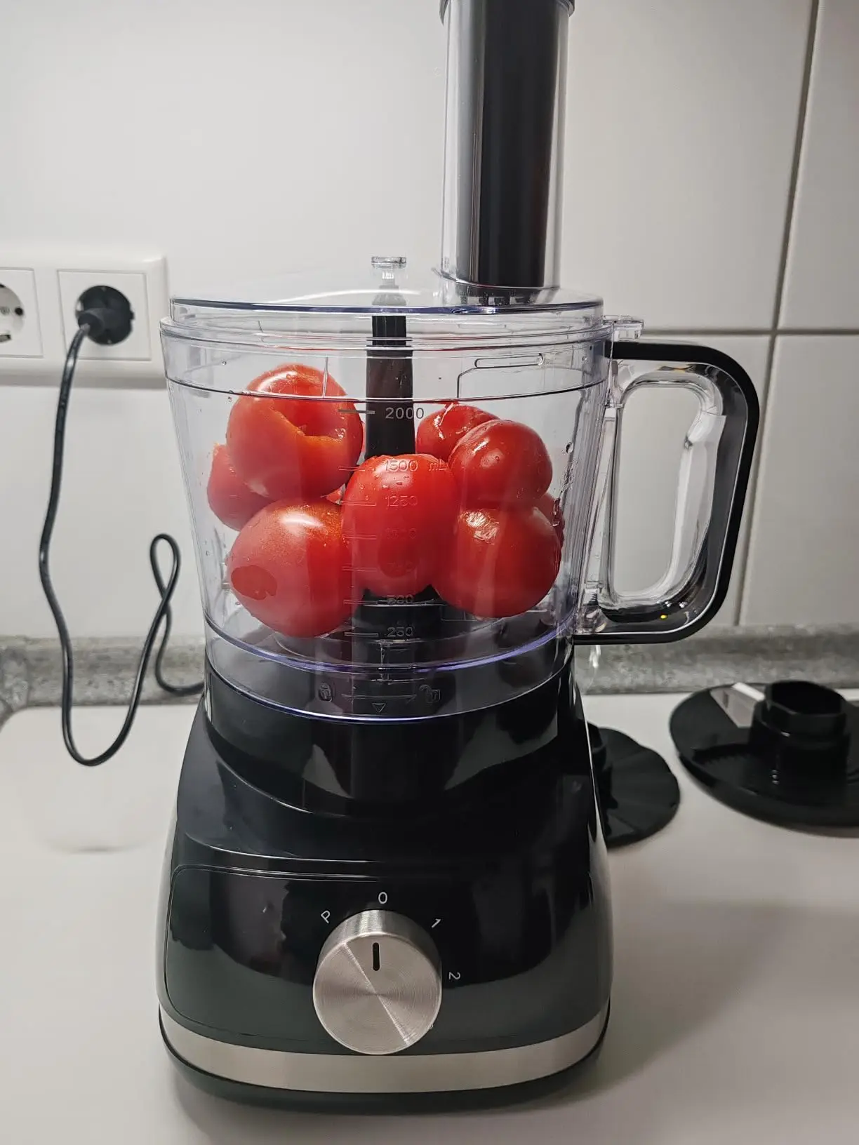 800W Powerful Food Processor Chopper 2L | 3-Speed + Pulse Function | Multi-Chopper & Dough Kneader Compact Black Kitchen Machine