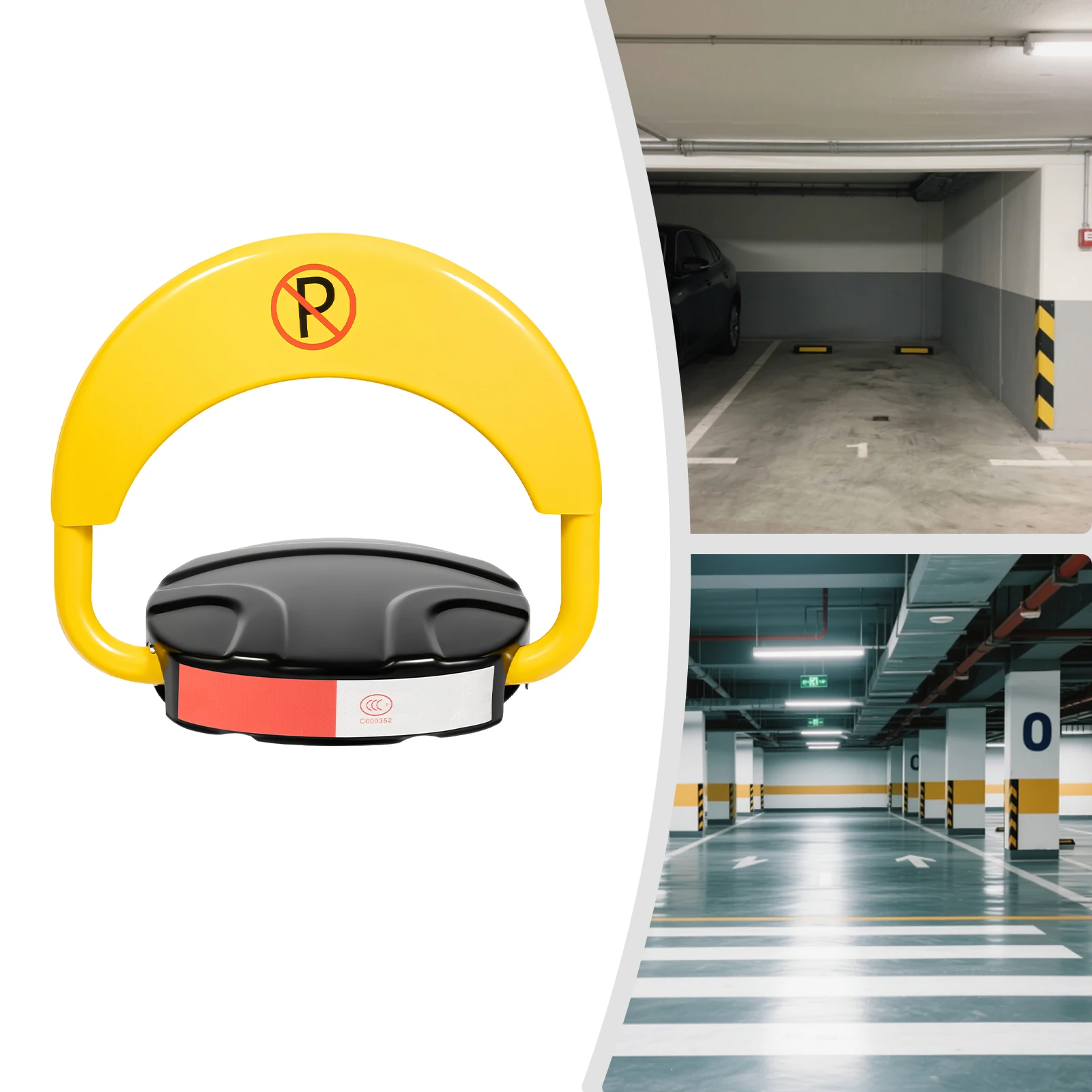IP67 Waterproof Remote Control Parking Lock Alloy Steel 4410LBS Load Anti-occupation Protector with Alarm Reflective Strip