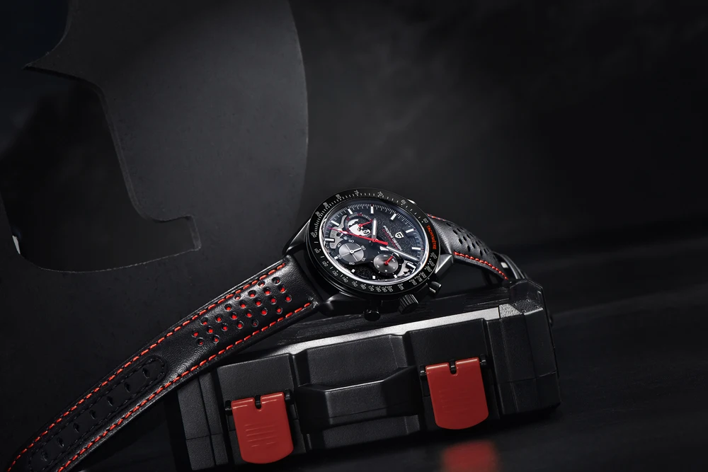 2026 New PAGANI DESIGN V2 Moon Men's Watches Top Luxury Quartz Chronograph Watch Men AR Sapphire Waterproof Leather Sports Clock