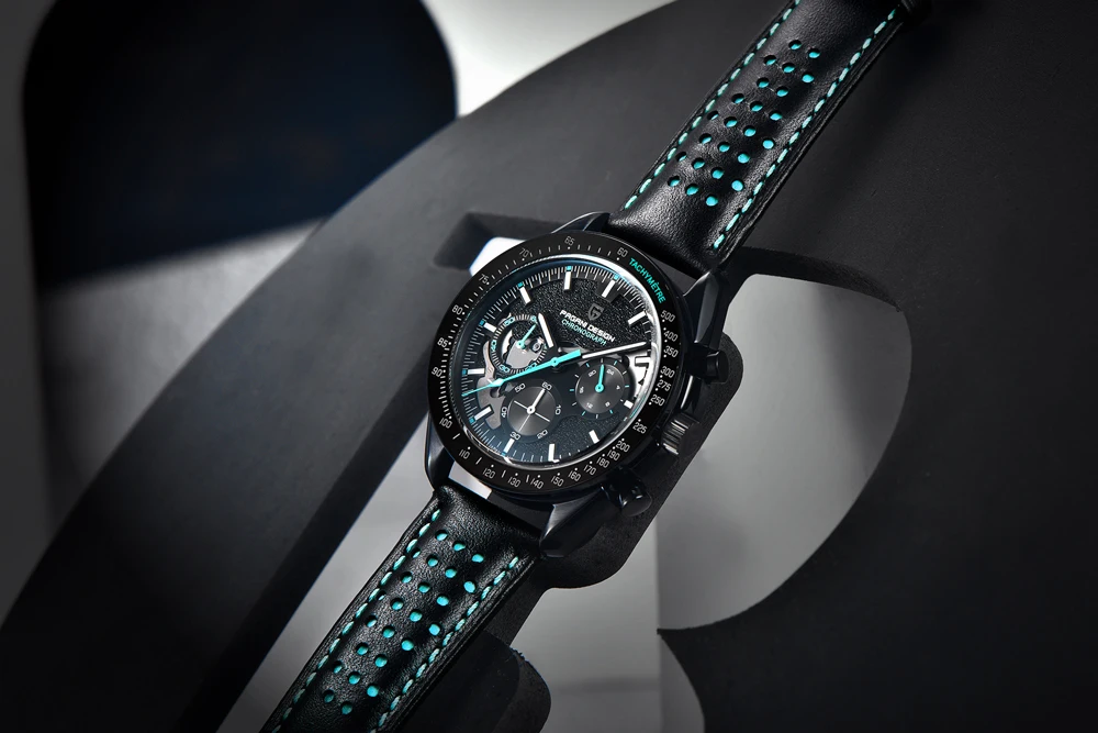 2026 New PAGANI DESIGN V2 Moon Men's Watches Top Luxury Quartz Chronograph Watch Men AR Sapphire Waterproof Leather Sports Clock