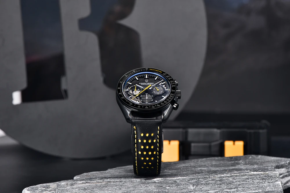 2026 New PAGANI DESIGN V2 Moon Men's Watches Top Luxury Quartz Chronograph Watch Men AR Sapphire Waterproof Leather Sports Clock