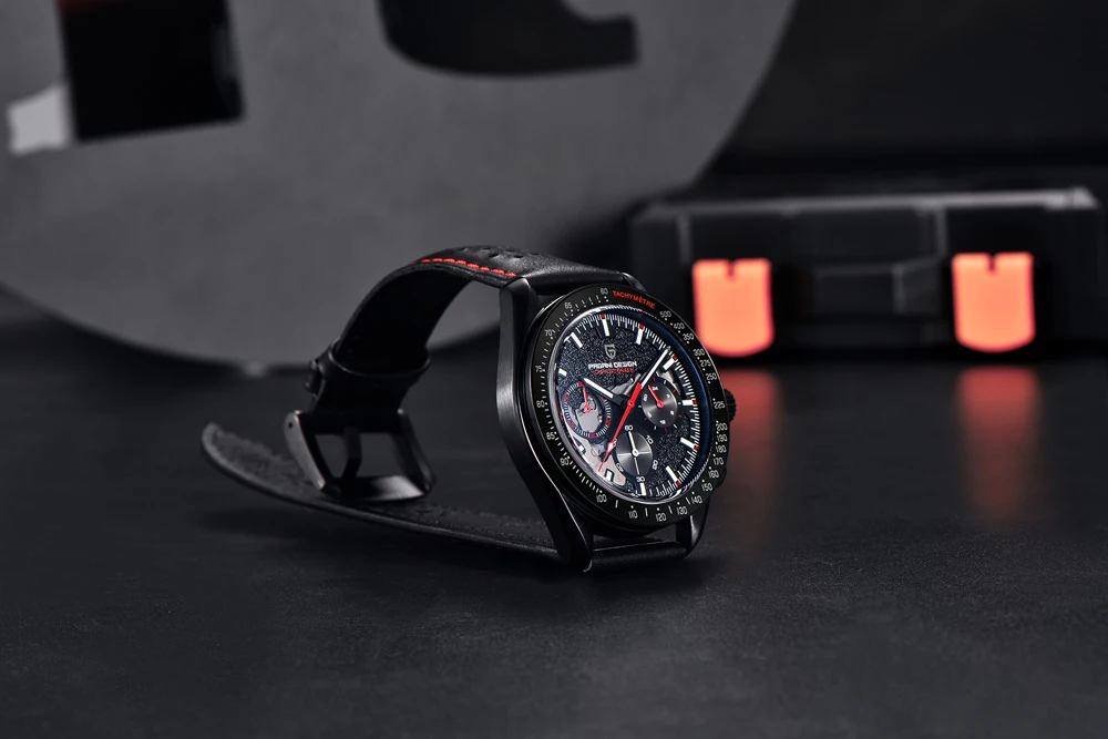 2026 New PAGANI DESIGN V2 Moon Men's Watches Top Luxury Quartz Chronograph Watch Men AR Sapphire Waterproof Leather Sports Clock