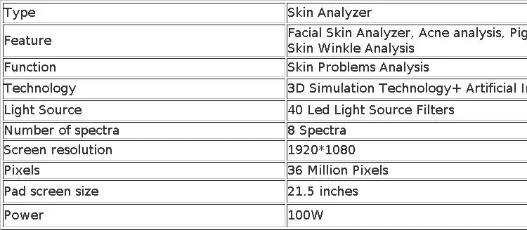 3D Skin Scanner Care Facial Analyzer Monitor Machine Magic Mirror Testing Detector Face Camera Test Analysis Beauty Machine