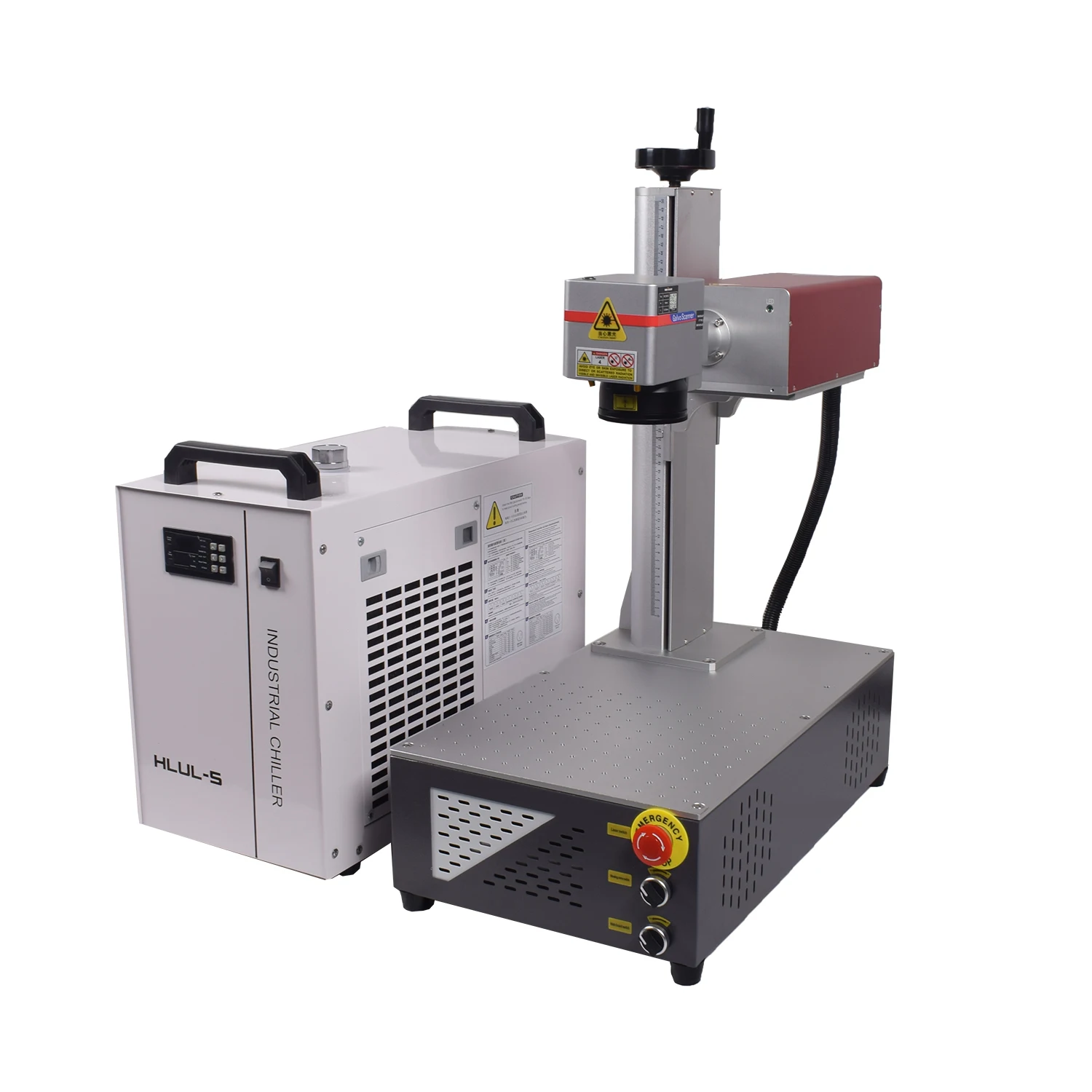 [UK stock] CRS 15W Portable High Precision UV Laser Marking Machine &Water Chiller Engraving Machine for PVC Wood Metal 4000mm/s