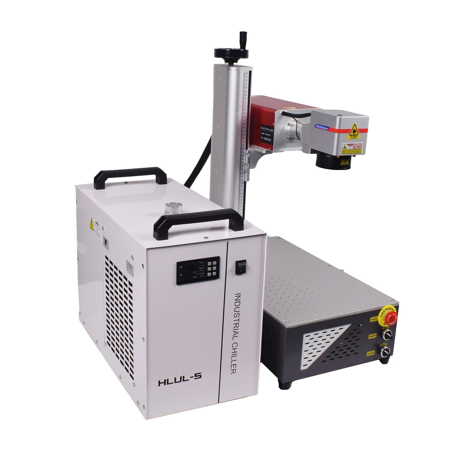 [UK stock] CRS 15W Portable High Precision UV Laser Marking Machine &Water Chiller Engraving Machine for PVC Wood Metal 4000mm/s