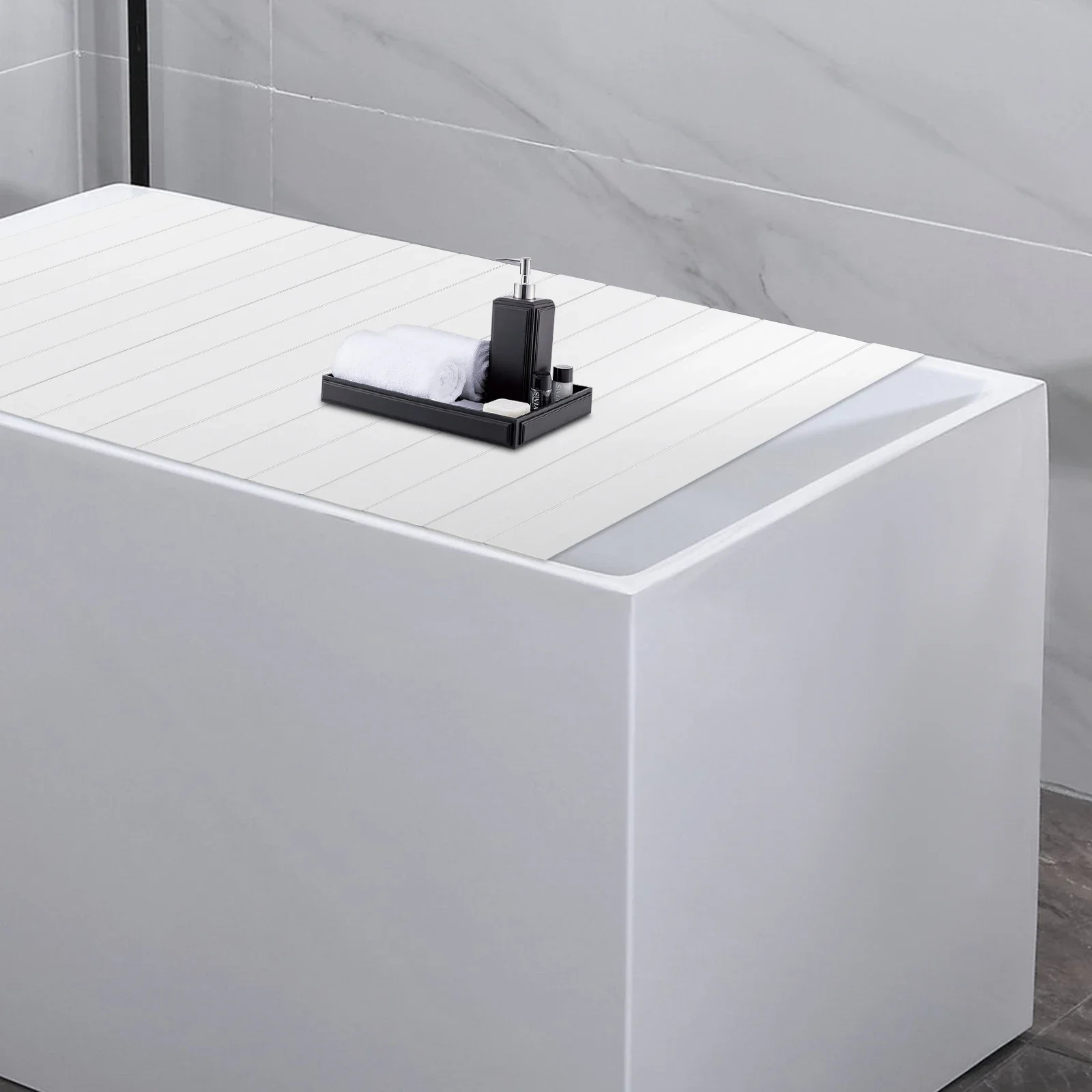 Bathtub Cover Foldable Bathtub Board Waterproof Dustproof Bathtub Tray Insulation PVC Bathtubs 70 X170/75 X170