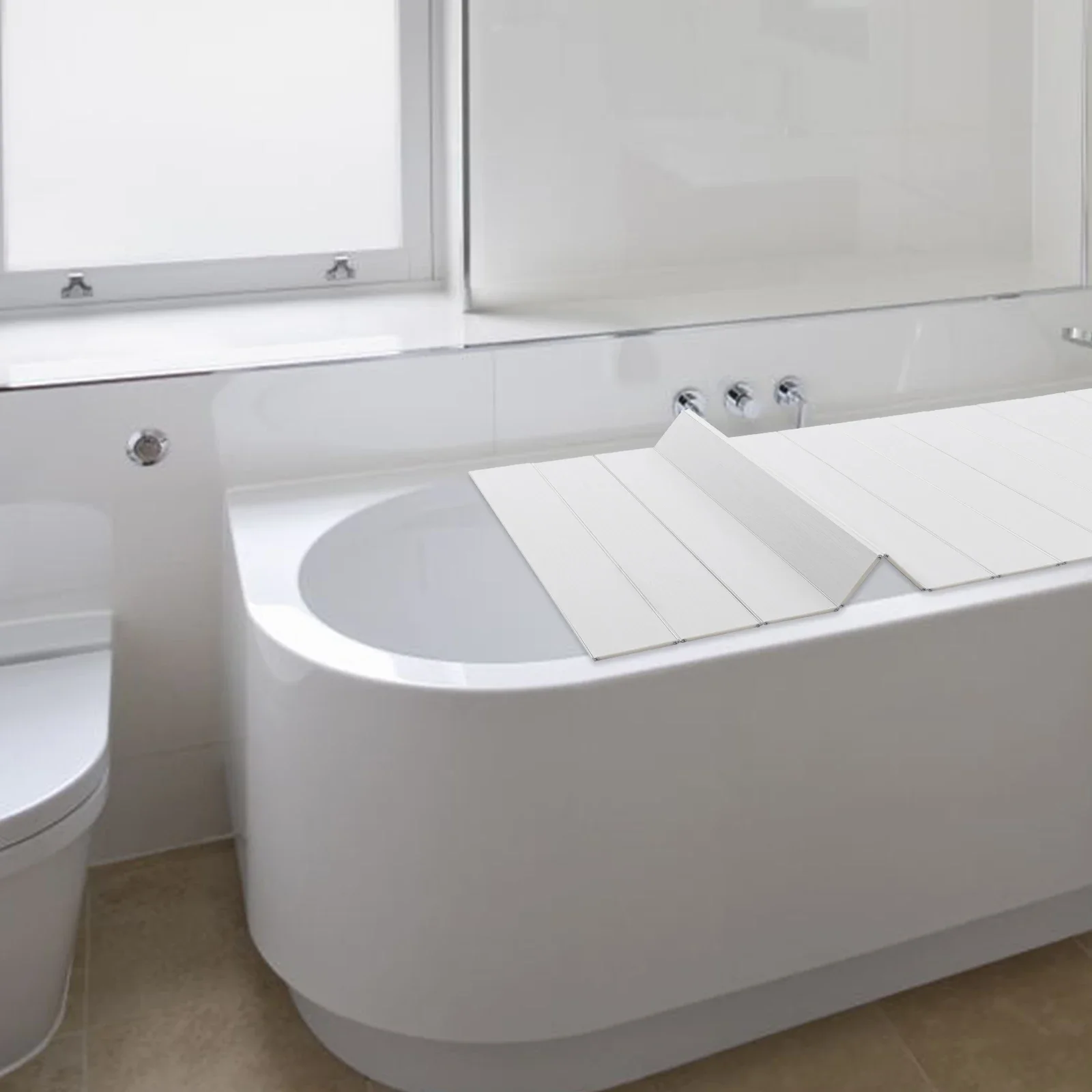 Bathtub Cover Foldable Bathtub Board Waterproof Dustproof Bathtub Tray Insulation PVC Bathtubs 70 X170/75 X170