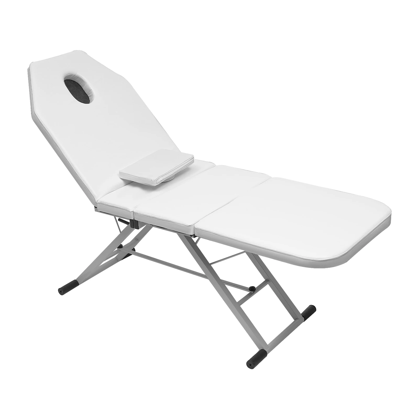 White/Black Three-fold Beauty Bed, Foldable Professional Massage Bed Rectangular, for Professional Massage Therapists, Masseurs