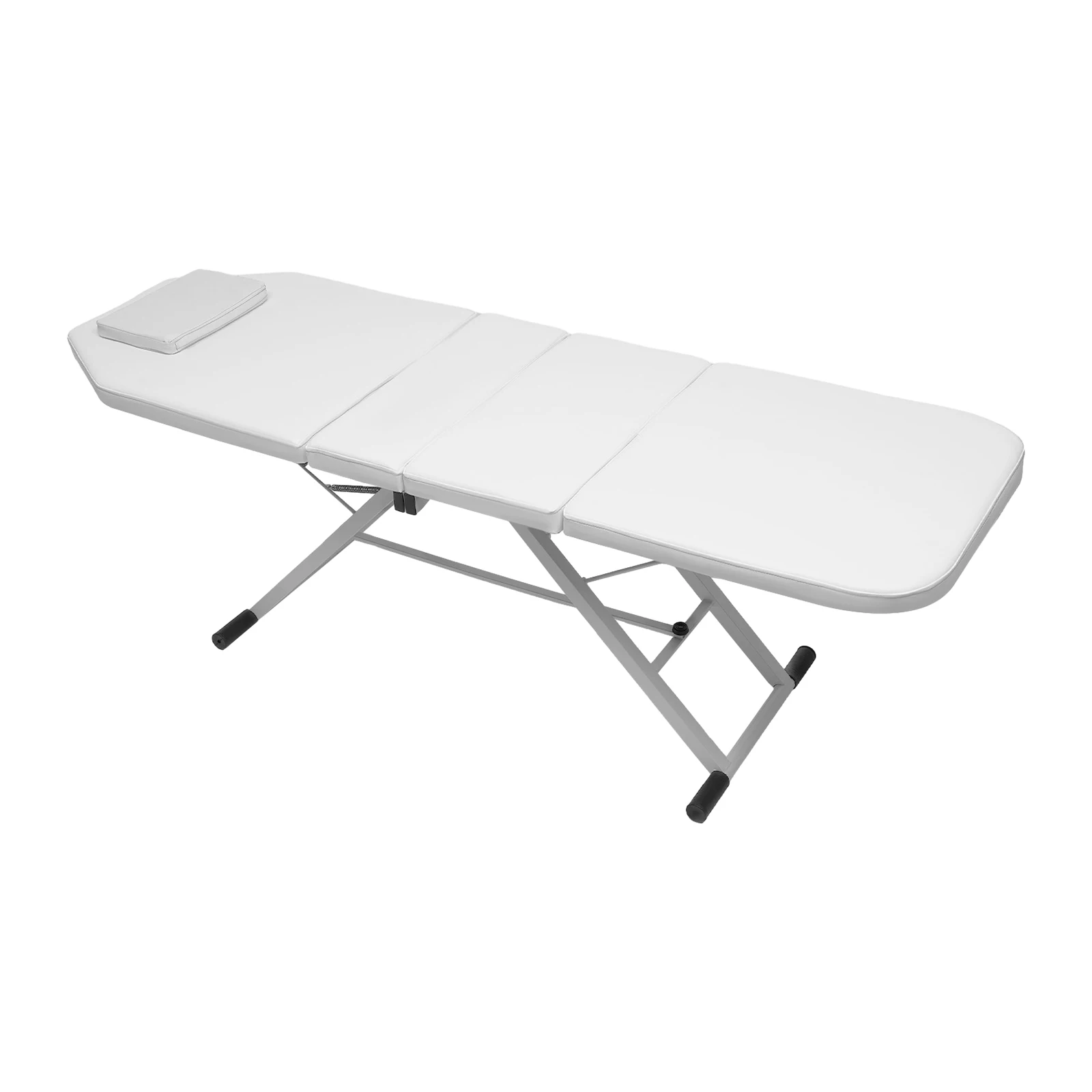 White/Black Three-fold Beauty Bed, Foldable Professional Massage Bed Rectangular, for Professional Massage Therapists, Masseurs