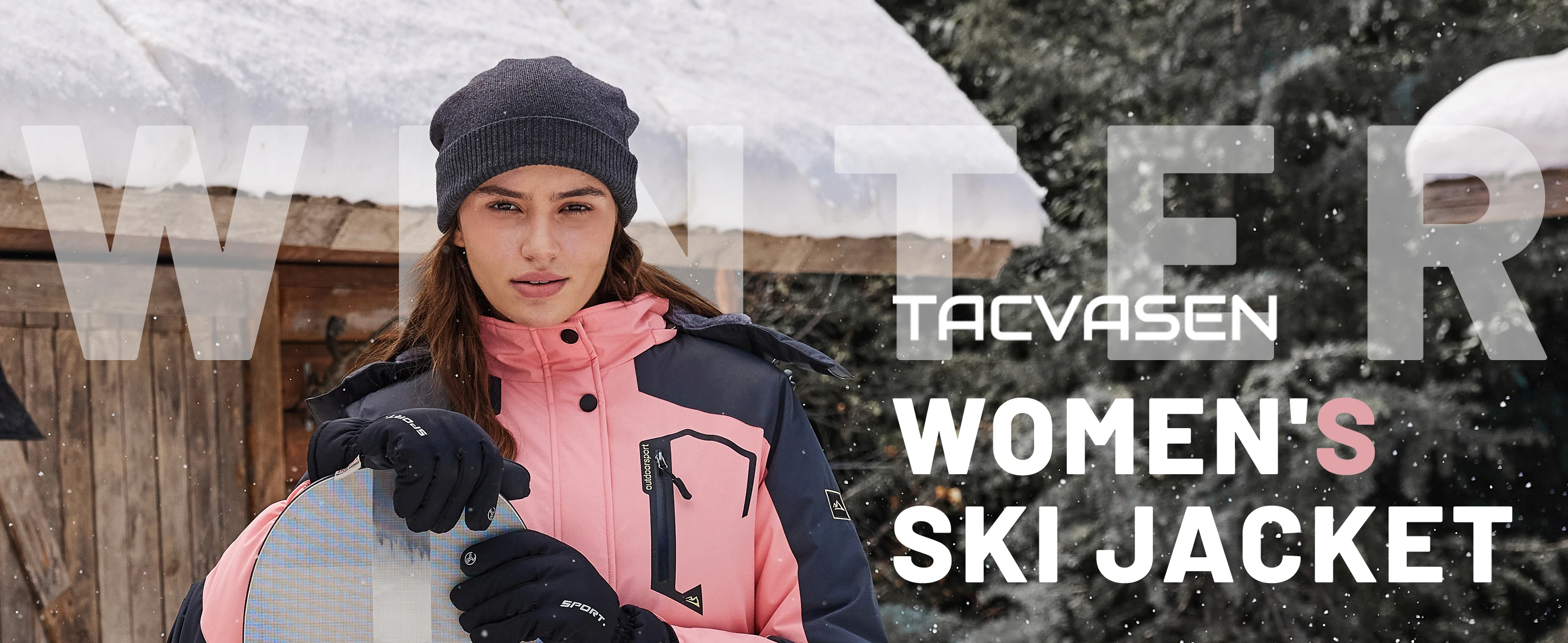 2025 Women's Waterproof Windbreaker Ski Jacket Fleece Lining Warm Winter Snow Coat Multiple pockets Hooded Hiking Outdoor