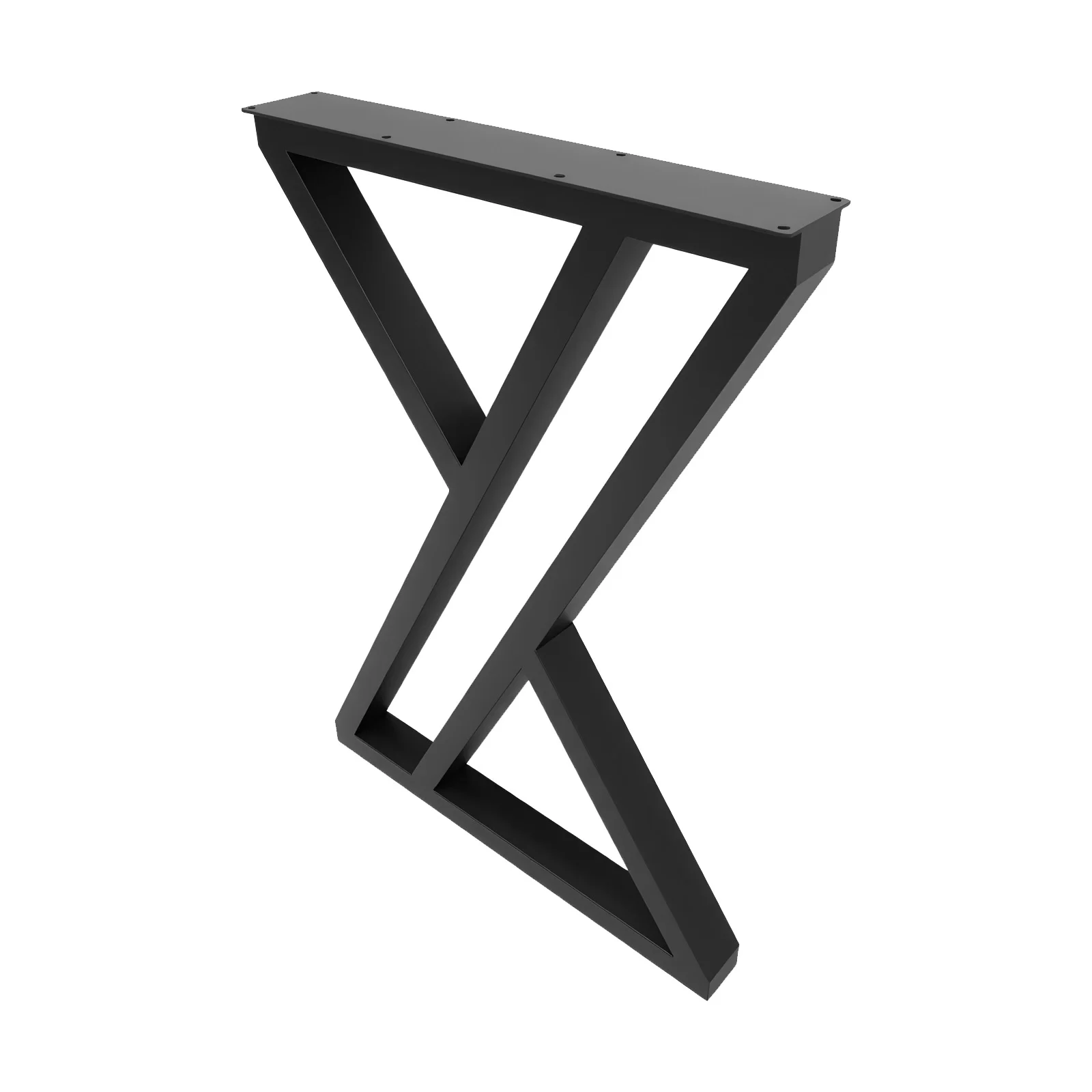 Set of 2 X-Shape Industrial Black Metal Table Legs, Black Metal Furniture Legs for Dining Desk DIY, Easy Installation