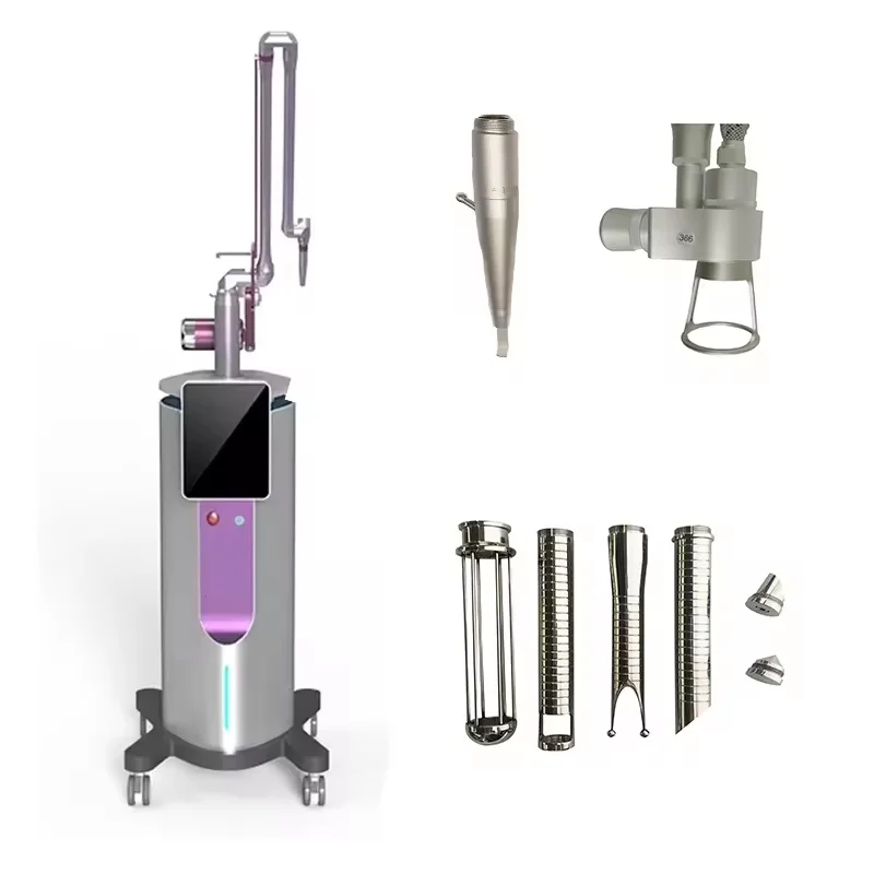 80W Fractional CO2 Laser Machine 10600nm Professional CO2 Laser Beauty Machine for Scar Removal Skin Tightening Acne Treatment