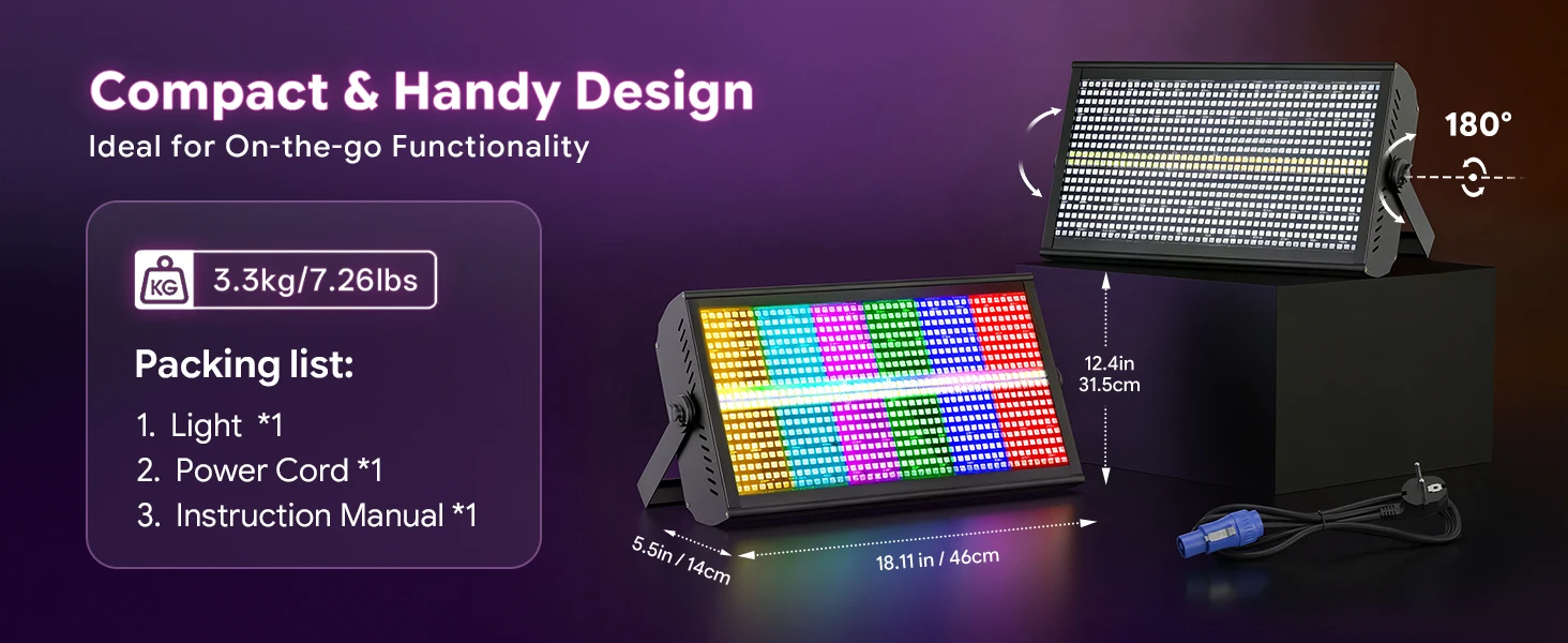 Gwong 200W Three-in-One Color Mixing Rainbow Effect Lighting DMX512 LED Projection Light For Club Bar Wedding Halloween