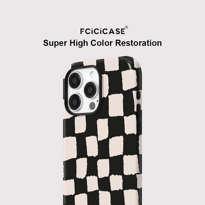 Magnetic Case For iphone 16 15 14 13 12 11 Pro Max Plus For Magsafe Wireless Charging Cases Fashion Grid Pattern Cover