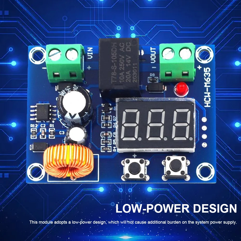 XH-M609 Voltage OverDischarge Battery Protection Module DC 12V-36V Voltage Protection Switch Module LED Digital Display Precise