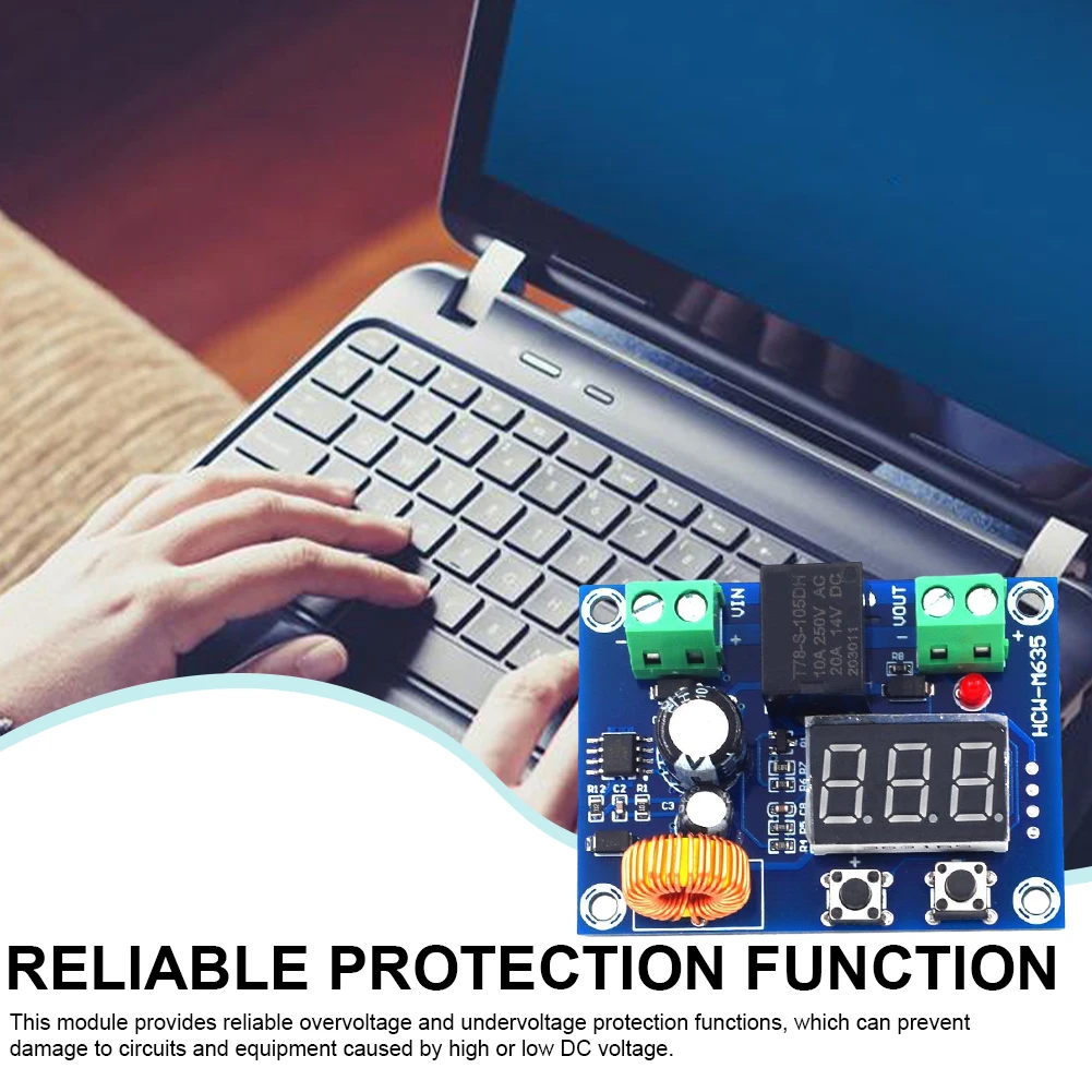 XH-M609 Voltage OverDischarge Battery Protection Module DC 12V-36V Voltage Protection Switch Module LED Digital Display Precise
