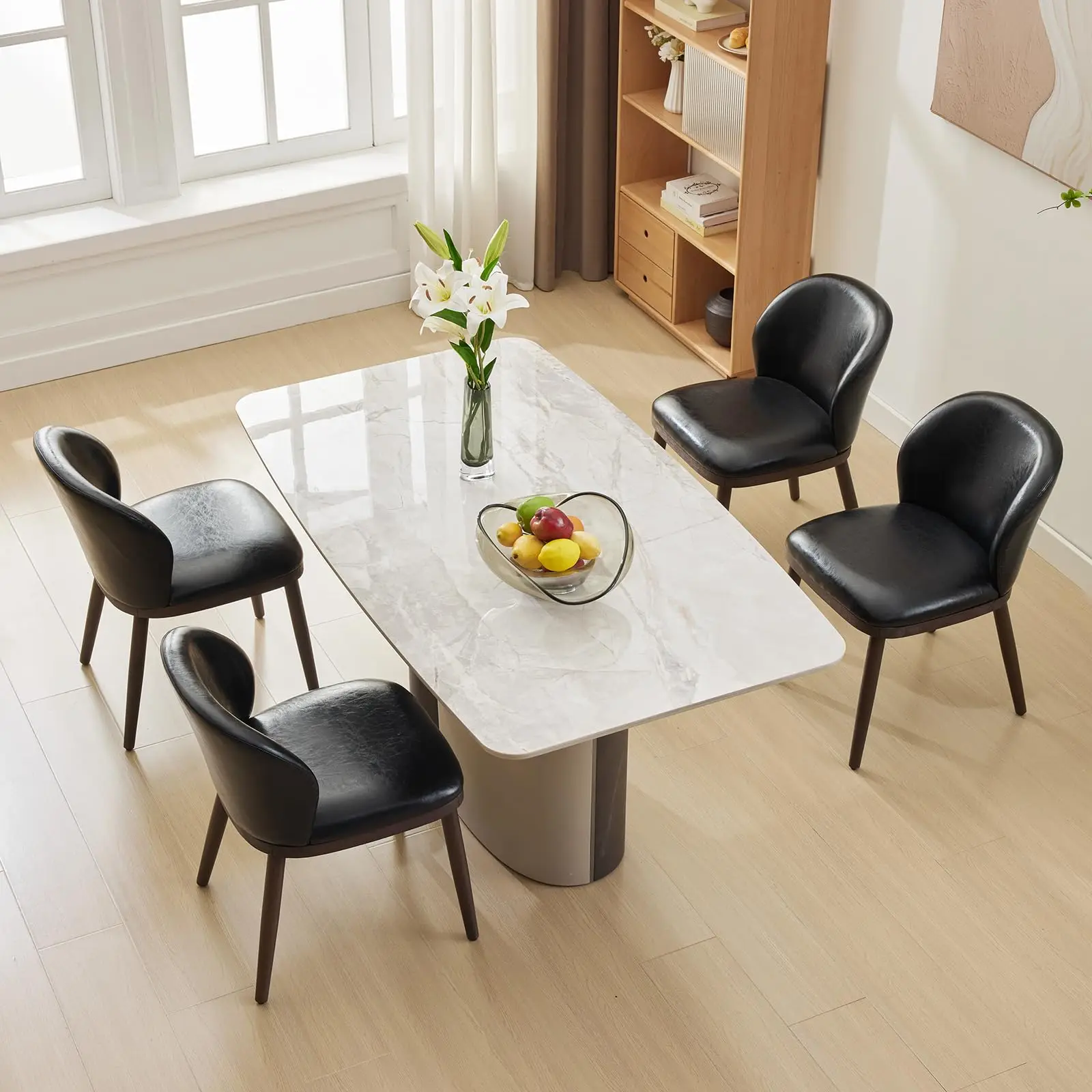 Dining Chairs Set of 2,Modern Upholstered Kitchen Chairs with Ergonomic Back Support,265 LBS Capacity Dining Room Chairs