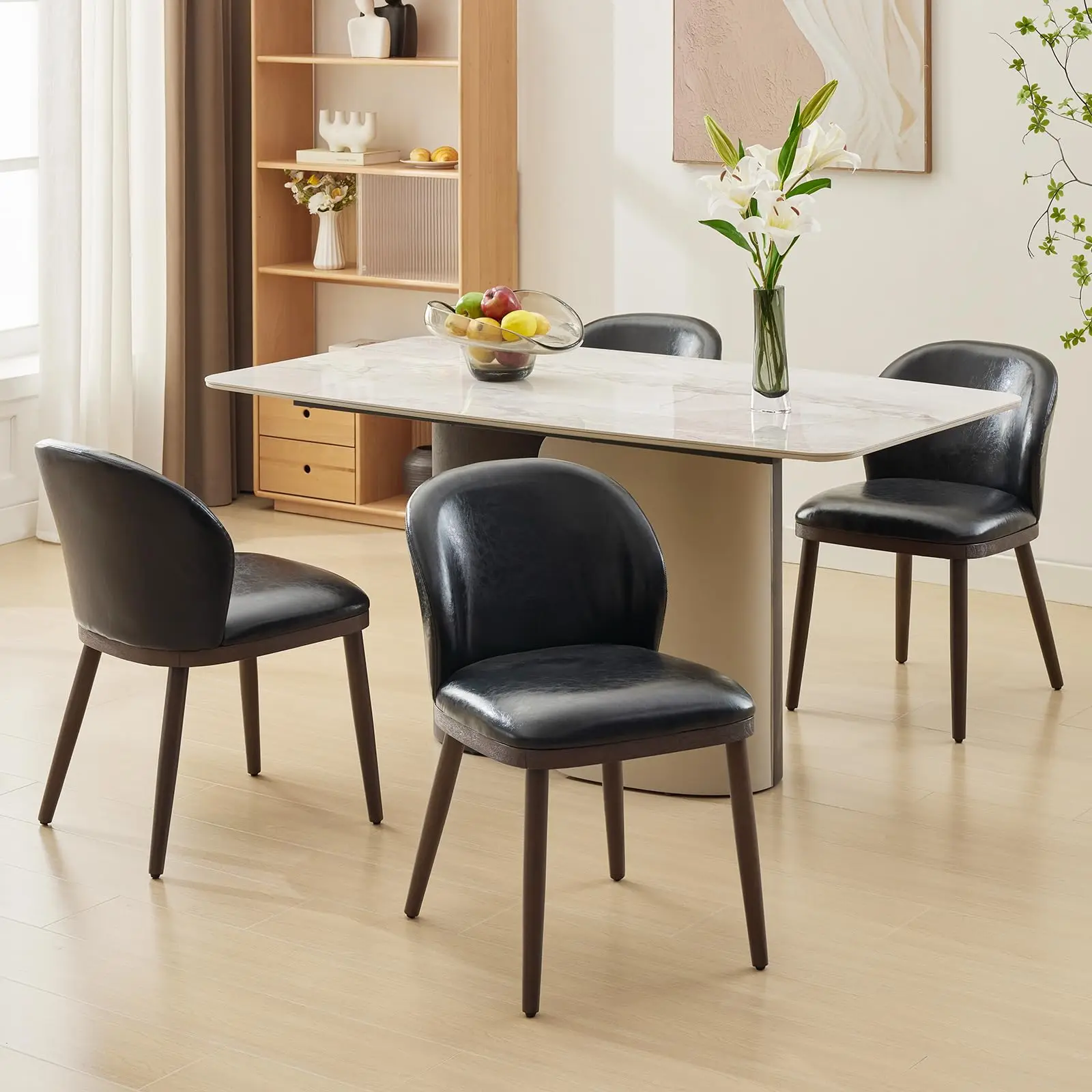 Dining Chairs Set of 2,Modern Upholstered Kitchen Chairs with Ergonomic Back Support,265 LBS Capacity Dining Room Chairs