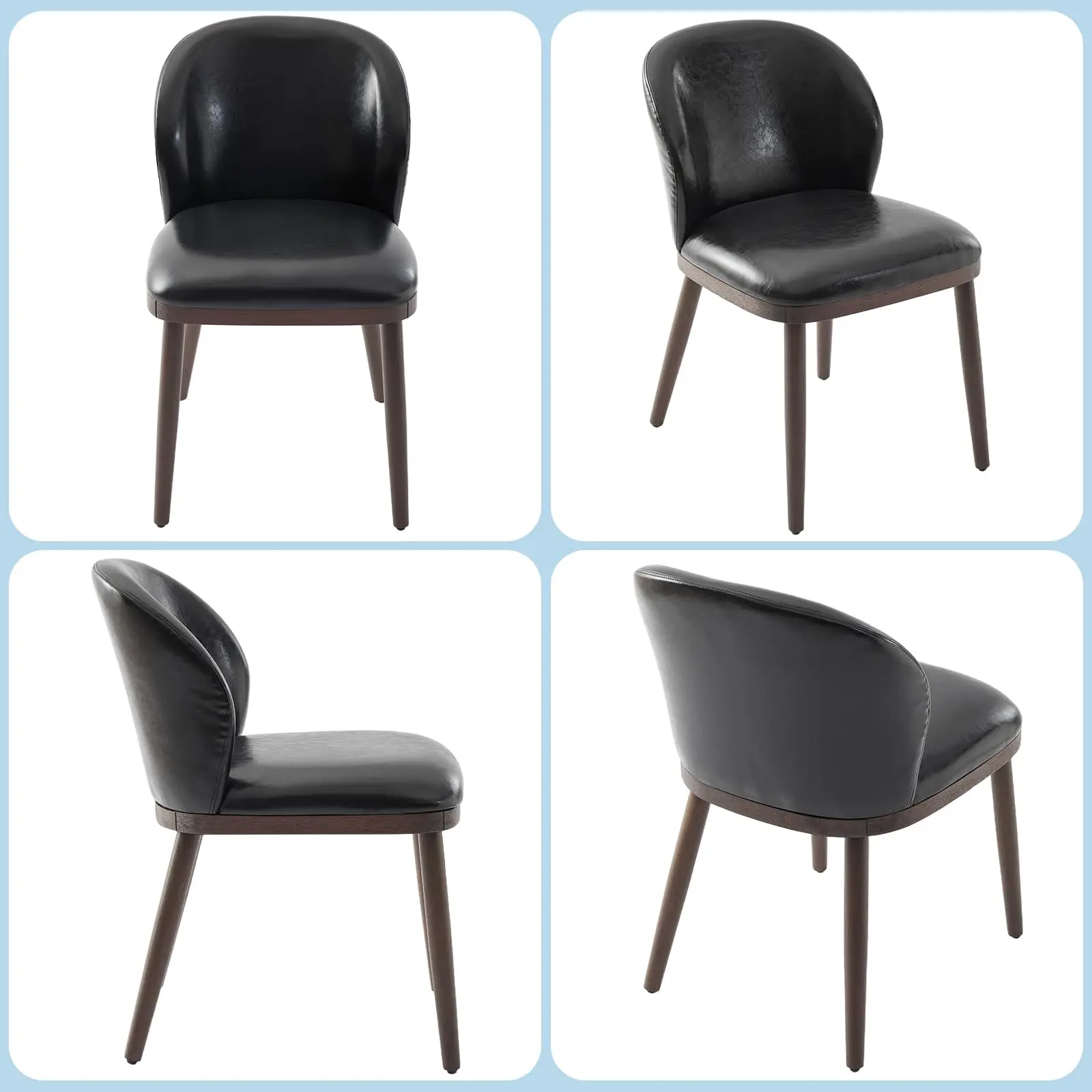 Dining Chairs Set of 2,Modern Upholstered Kitchen Chairs with Ergonomic Back Support,265 LBS Capacity Dining Room Chairs
