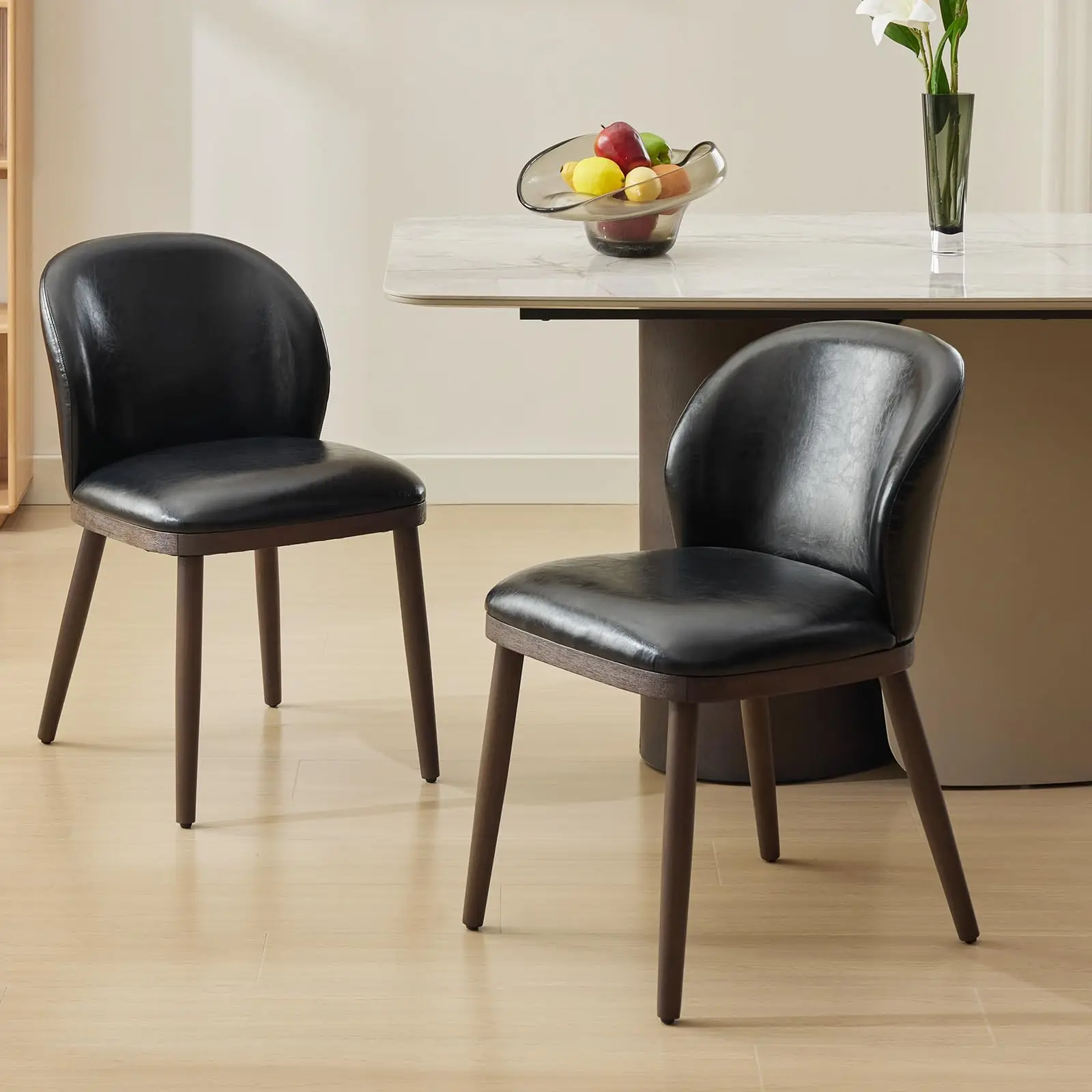 Dining Chairs Set of 2,Modern Upholstered Kitchen Chairs with Ergonomic Back Support,265 LBS Capacity Dining Room Chairs