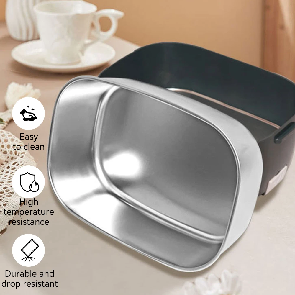 Portable Electric Lunch Box 1.5L Food Warmer Fast Heating Food Heater Container For Outdoor Travel Bento Home Car Heating Box