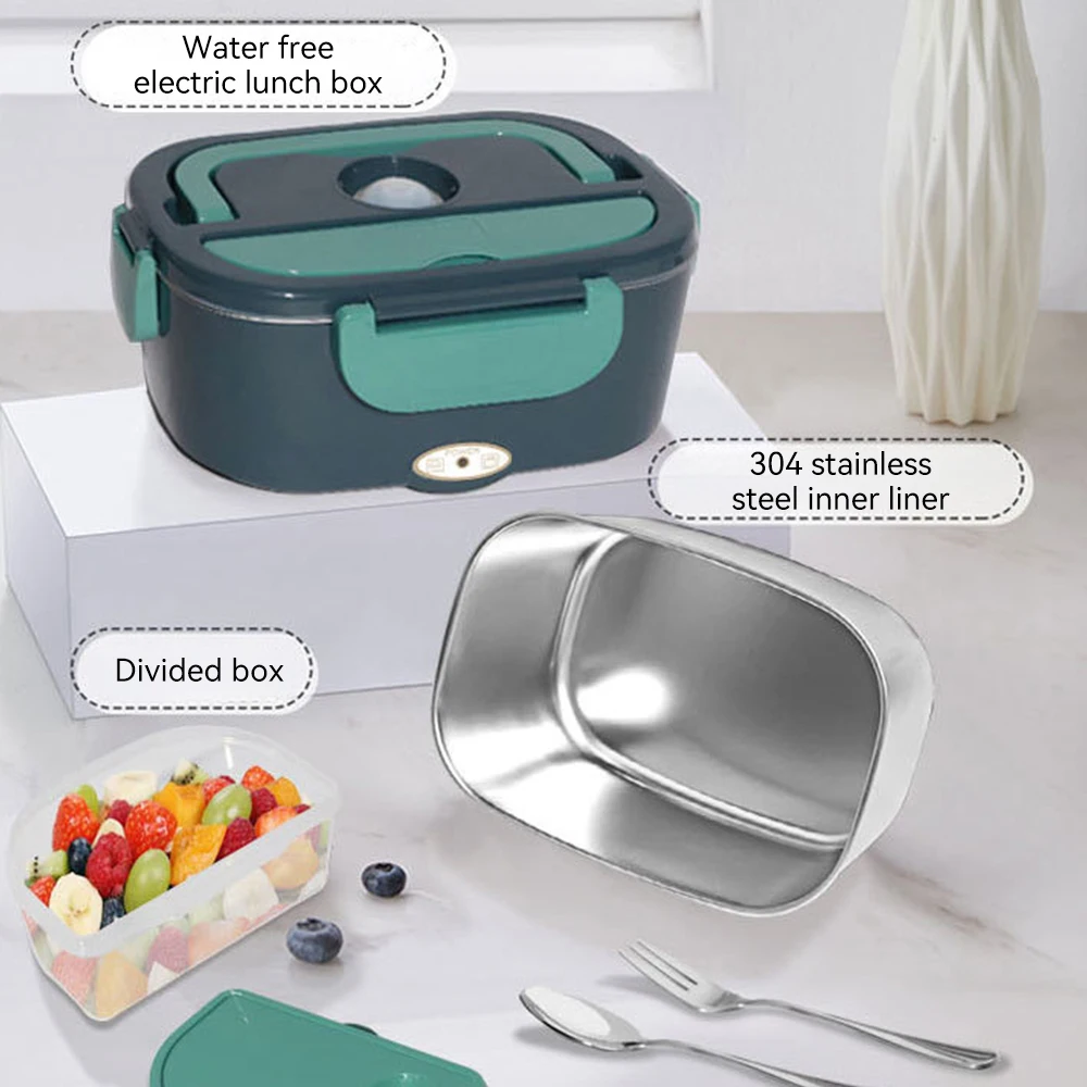 Portable Electric Lunch Box 1.5L Food Warmer Fast Heating Food Heater Container For Outdoor Travel Bento Home Car Heating Box