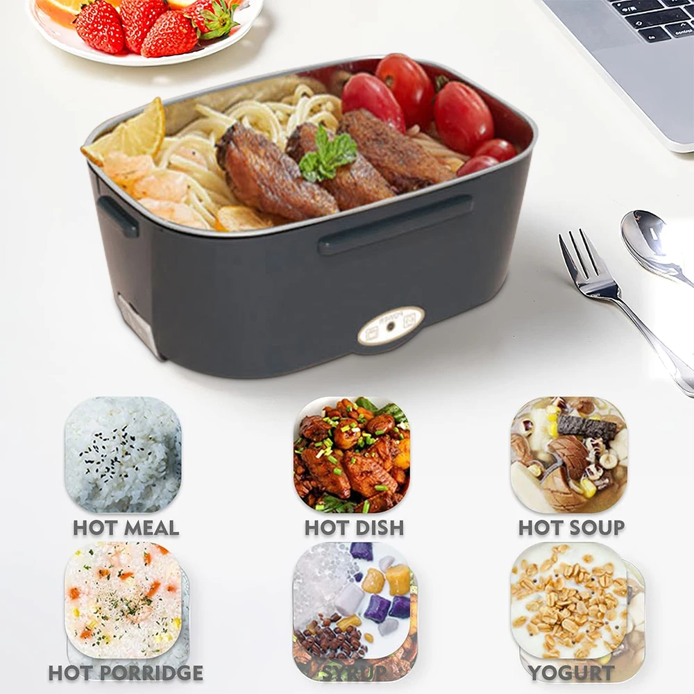Portable Electric Lunch Box 1.5L Food Warmer Fast Heating Food Heater Container For Outdoor Travel Bento Home Car Heating Box
