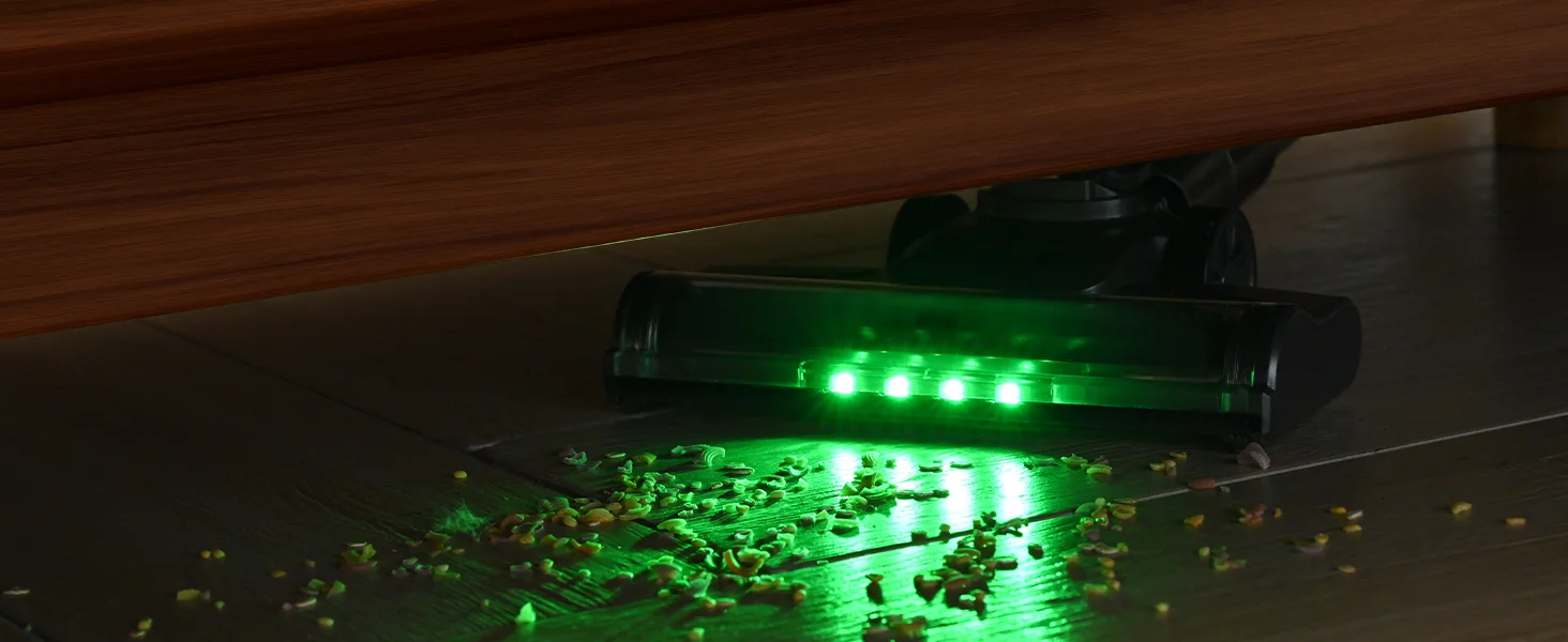 Verslife Z8 Cordless Stick Vacuum Cleaner, 40Kpa/45Min/500W/6-in-1, Green LED, 6-Stage Filtration/LED, for Pet Hair, Hard Floors